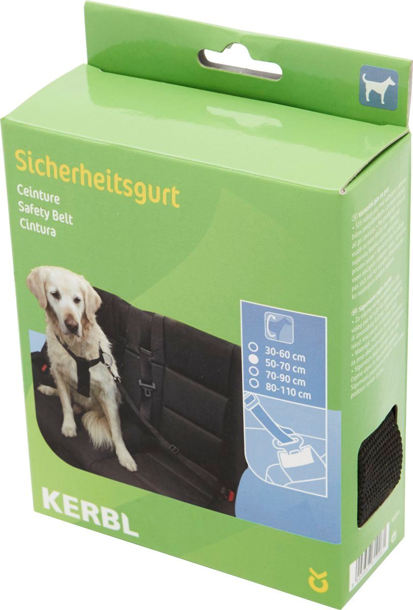 Kerbl Veiligheidsgordel - maat M - verstelbaar - 50- 70 cm - Zwart