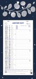 Exacompta 33105E Maandkalender met afscheurbare bladen - 15,5 x 28,5 cm - Op plantaardige geïllustreerde kaart - 19 x 41 cm - Januari tot december 2025 - Blauw