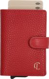 Charm London Washington Creditcard etui - Leer - Rood