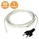 1,0 mètre câble chauffant silicone, silicone, 40W/m, 5,5 mm diamètre, IP68, étanche