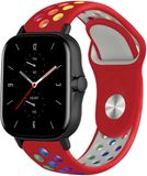 Strap-it Amazfit GTS 2 sport band - rood/kleurrijk