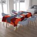 Bonamaison Tafelkleed, Anti-Mold, Sneldrogend, Waterdicht, 100% Polyester Tafellaken, Oranje Bordeaux, 140 x 200 Cm
