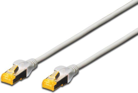 Digitus DK-1644-A-100 RJ45 Netwerkkabel, patchkabel CAT 6A S/FTP 10.00 m Grijs Halogeenvrij