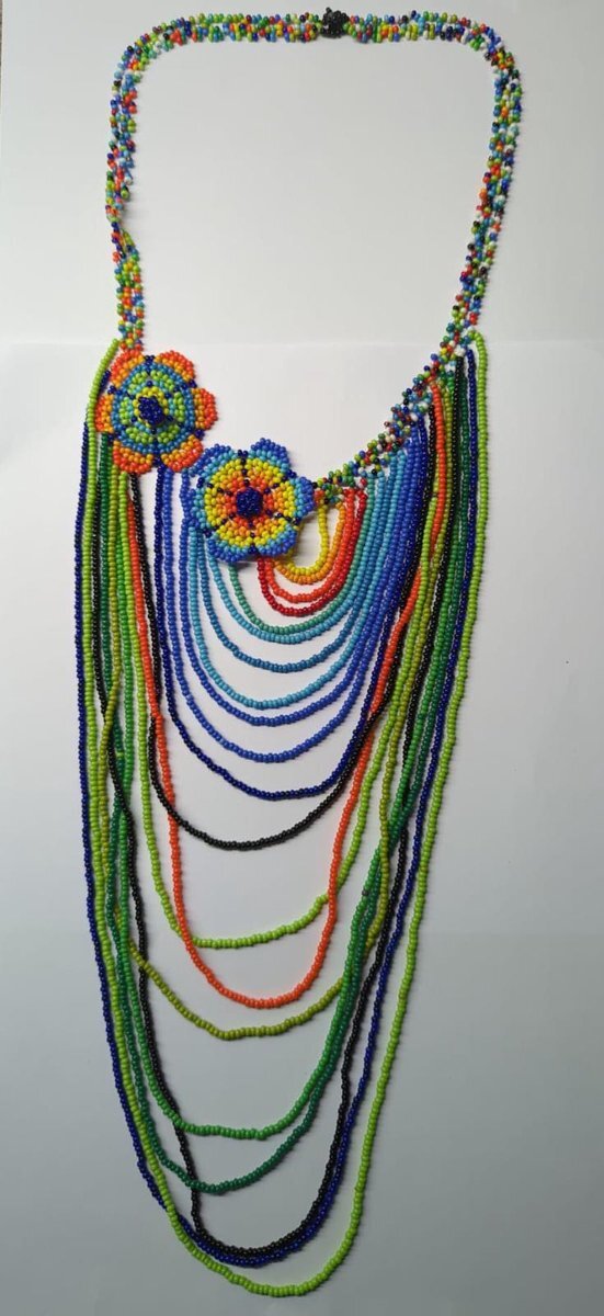 beautyforall handgemaakte ketting / handgemaakt door de inheemse bevolking van Putumayo-Colombia / uniek en onherhaalbaar stuk / mooie en originele details