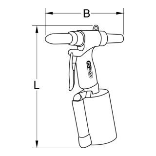 KS pneumatisch blindklinknagelpistool - 290mm - 1 stuk