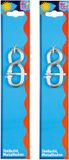 Merkloos 4x Stelhaken / metaalhaken staal - 8 cm - houtdraad - in hoogte verstellen van schommels - verstelhaken / stelhaken
