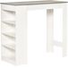HOMCOM bartafel - spaanplaat - 115x50x102,7cm - grijs