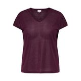 ONLY CARMAKOMA Plus Size top met glitters - donkerpaars