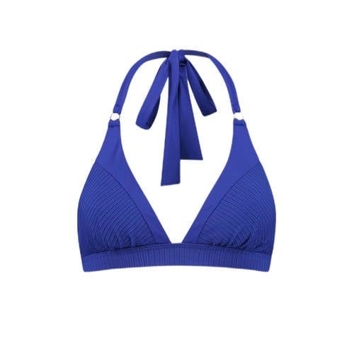 Cyell Voorgevormde Halter Bikinitop Donkerblauw