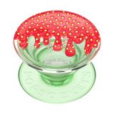 PopSockets: PopGrip - Uitbreidbare standaard en grip met verwisselbare bovenkant voor smartphones en tablets - Strawberry Jam Drip