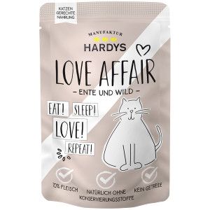 HARDYS Love Affair eend en wild natvoer kat (zakjes) 48 x 100 g