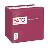 Fato - Wegwerp papieren servetten, 100 stuks, 24 x 24 cm, bordeauxrood