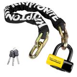 Kryptonite New York Fahgettaboudit Fietsketting en New York Disc Fietsslot - Zwart/Geel