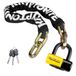 Kryptonite New York Fahgettaboudit Fietsketting en New York Disc Fietsslot - Zwart/Geel