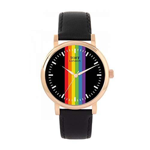 Toff London Pride Linear black batons horloge