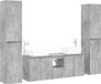 vidaXL Badkamermeubel Set Betongrijs Hout 33 x 34,5 x 160 cm