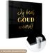 MuchoWow® Peinture sur verre 20x20 cm - Peinture sur verre acrylique - Citations - Tu vaux de l'or - Citations - Photo sur verre - Peintures