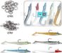 OEM Shenzhen Haorui Industrial Technology Co., Ltd. Soft Fishing Bait Lead Head Jigs Hook Sidewinder Sandeel Rhubarb Custard Sea Lure with BOX (Pack of 5)