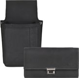 Greenburry Portefeuille de serveur en cuir noir Set rustique