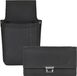 Greenburry Portefeuille de serveur en cuir noir Set rustique