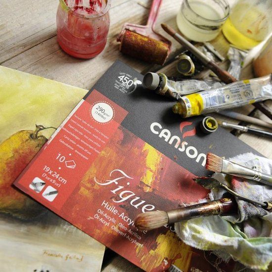 Canson Figueras olieverfblok 33x24cm 10 vel 290grs natuurlijk wit