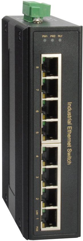 LevelOne IGP-0802 netwerk-switch Unmanaged Gigabit Ethernet (10/100/1000) Power over Ethernet (PoE) Zwart