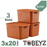 Tobeyz - Boîte de rangement - 20L - Rouge brique