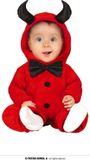 Fiestas Guirca Duivel Onesie Junior Polyester Rood Mt 6-12 Maanden