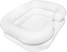 Bassin de lavage de cheveux gonflable pour utilisation au lit - vinyle - blanc - compact 64 x 52 cm