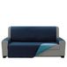 ECOMMERC3 Bankhoes voor 2-zits, 120 x 220 cm, bankeffect, marineblauw/turquoise, eenvoudige installatie, verstelbaar