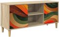 vidaXL Tv-meubel BONN 102 x 33 x 50 cm Sonoma Bewerkt hout
