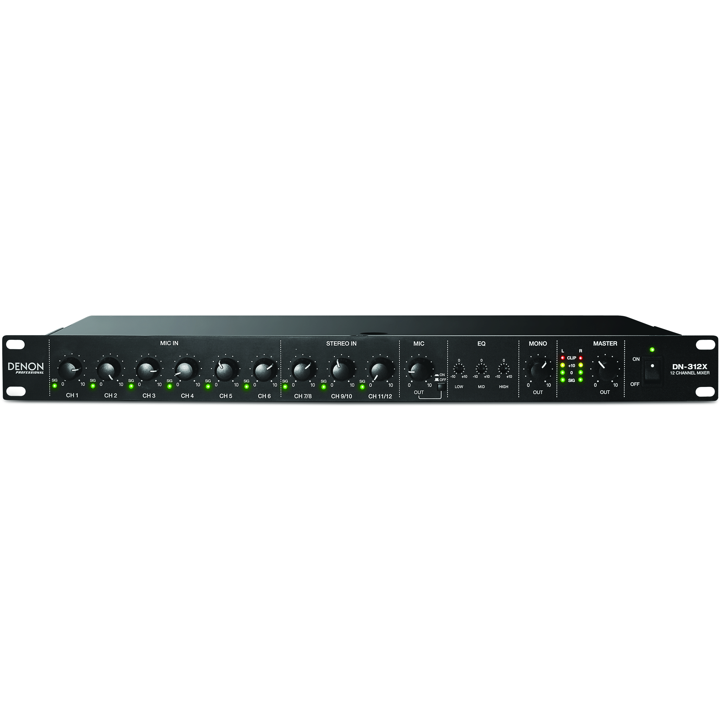 Denon Professional DN-312X 12-kanaals line mixer 1U