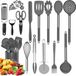 Service de cuisine, 24 pièces - Inox, résistant à la chaleur, antiadhésif - Gris