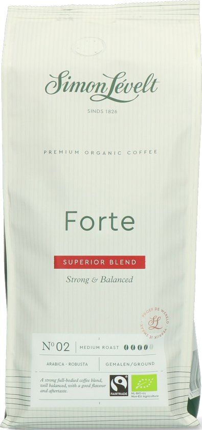 Simon Levelt Simon Lévelt Forte Premium Organic Coffee - snelfiltermaling 500g