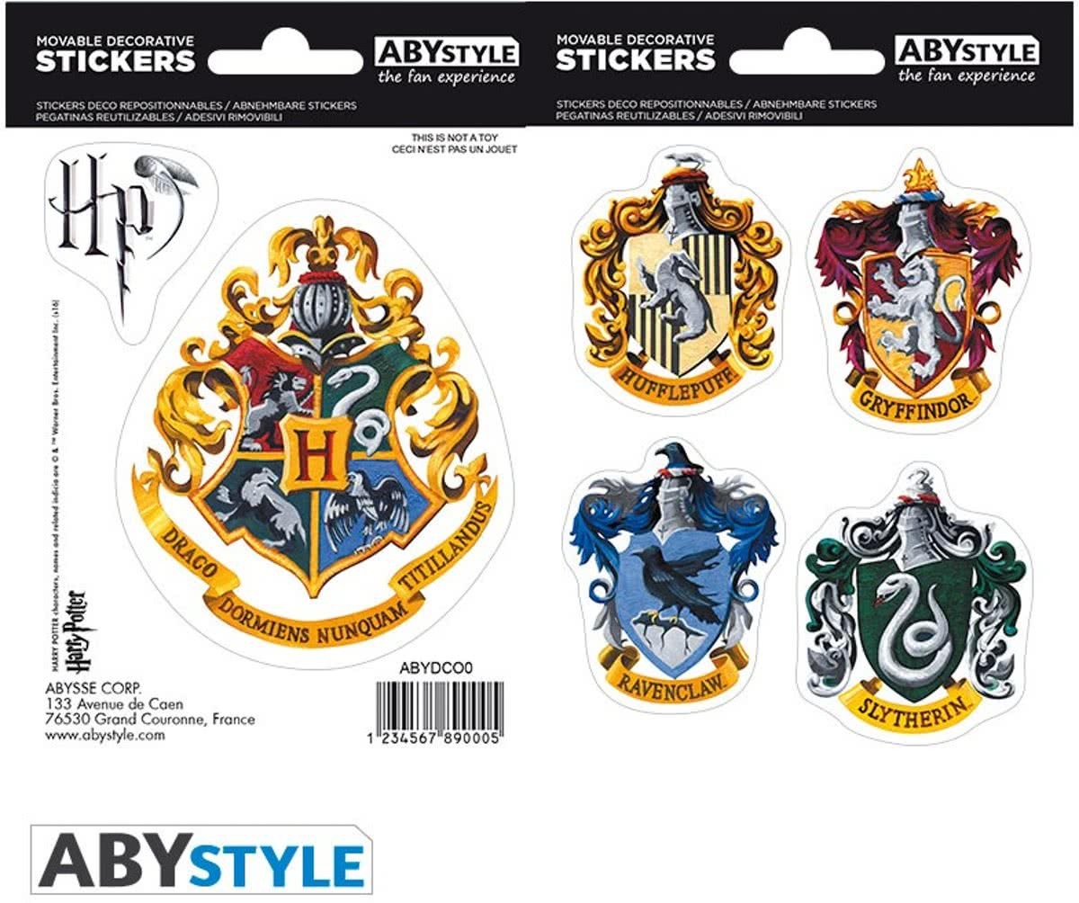 FANS HARRY POTTER - Stickers - 16x11cm/ 2 planches - Hogwarts Houses