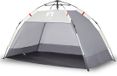 vidaXL Strandtent 2-persoons waterdicht snelontgrendeling grijs