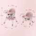 Baby 4-in-1 kinderstoel - Stoel met tafel - Verstelbaar - Opvouwbaar - Combinatie van eet- en speelstoel - Geschikt voor baby's van 6-24 maanden - Kunststof - Roze