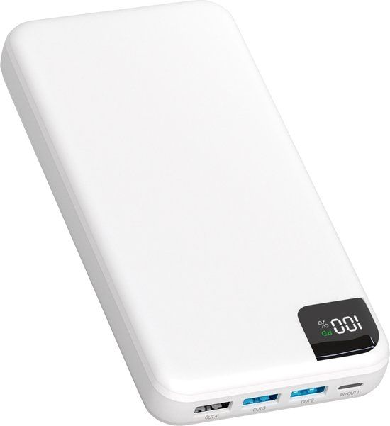 Strex Powerbank - 27.000 mAh - 22.5W - USB-A/USB-C - White