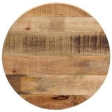 vidaXL Tafelblad, Ø 50 x 1,5 cm, rond, massief mangohout, ruw
