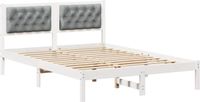 vidaXL Cadre de lit gris clair 150 x 200 cm pin massif