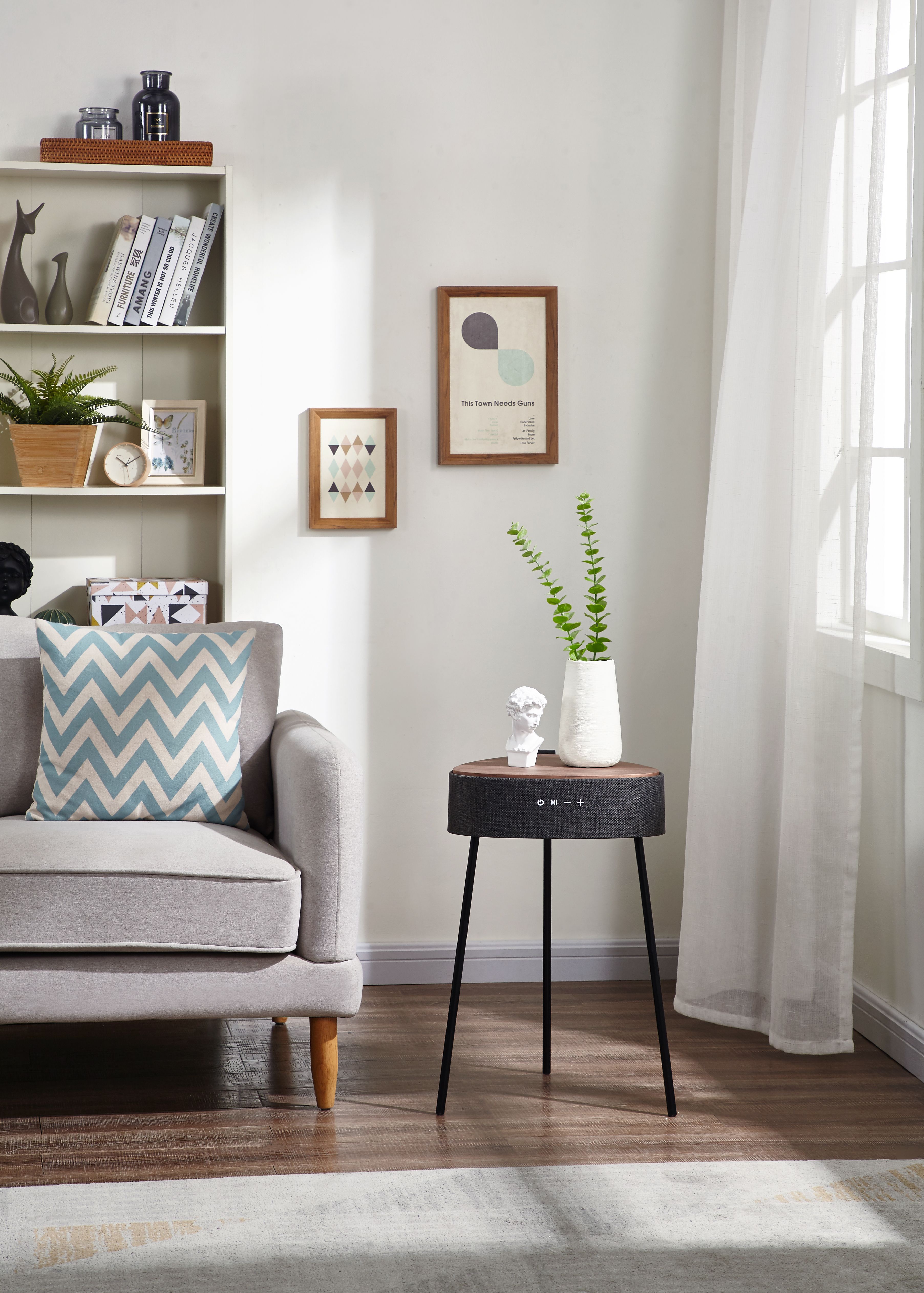 Salora AIRTABLE FLOW (WV) Bluetooth Speaker - Black/Wood - 20W