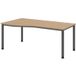 HAMMERBACHER table H-Serie | 4-pieds | réglable en hauteur | extrêmement stable, couleur plateau:Chêne, couleur piètement:Graphite
