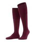 FALKE Airport lang eenkleurig wol katoen kniekousen heren rood - maat 47-48