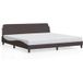 Maison Exclusive - Lit Dover Marron Foncé 200x200 cm Revêtement en tissu