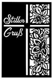 Gabarit de découpe, "Stille Groet", 9,4 x 14,4 cm, convient aux machines de découpe