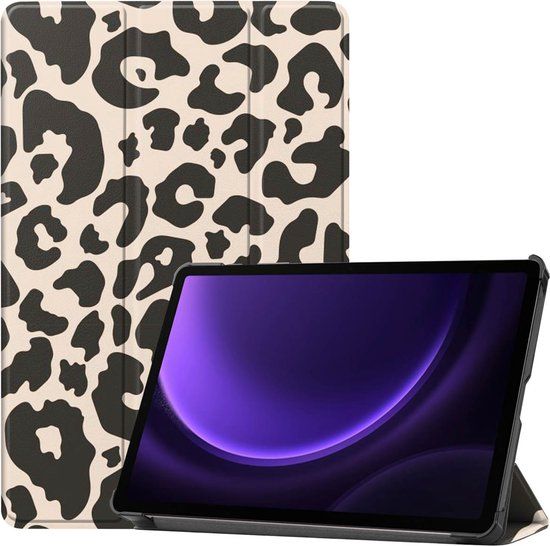 iMoshion Tablet Hoes voor Samsung Galaxy Tab S9 11.0 inch FE / Tab S9 - Leopard Print Book Case