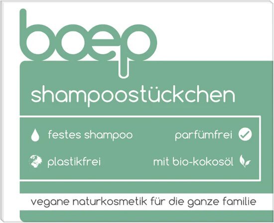 Boep Shampoostukjes – vaste natuurlijke cosmetica shampoo voor baby's, kinderen & volwassenen – plasticvrij, parfumvrij & veganistisch