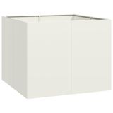 VidaXL Plantenbak 100x100x80 cm staal wit