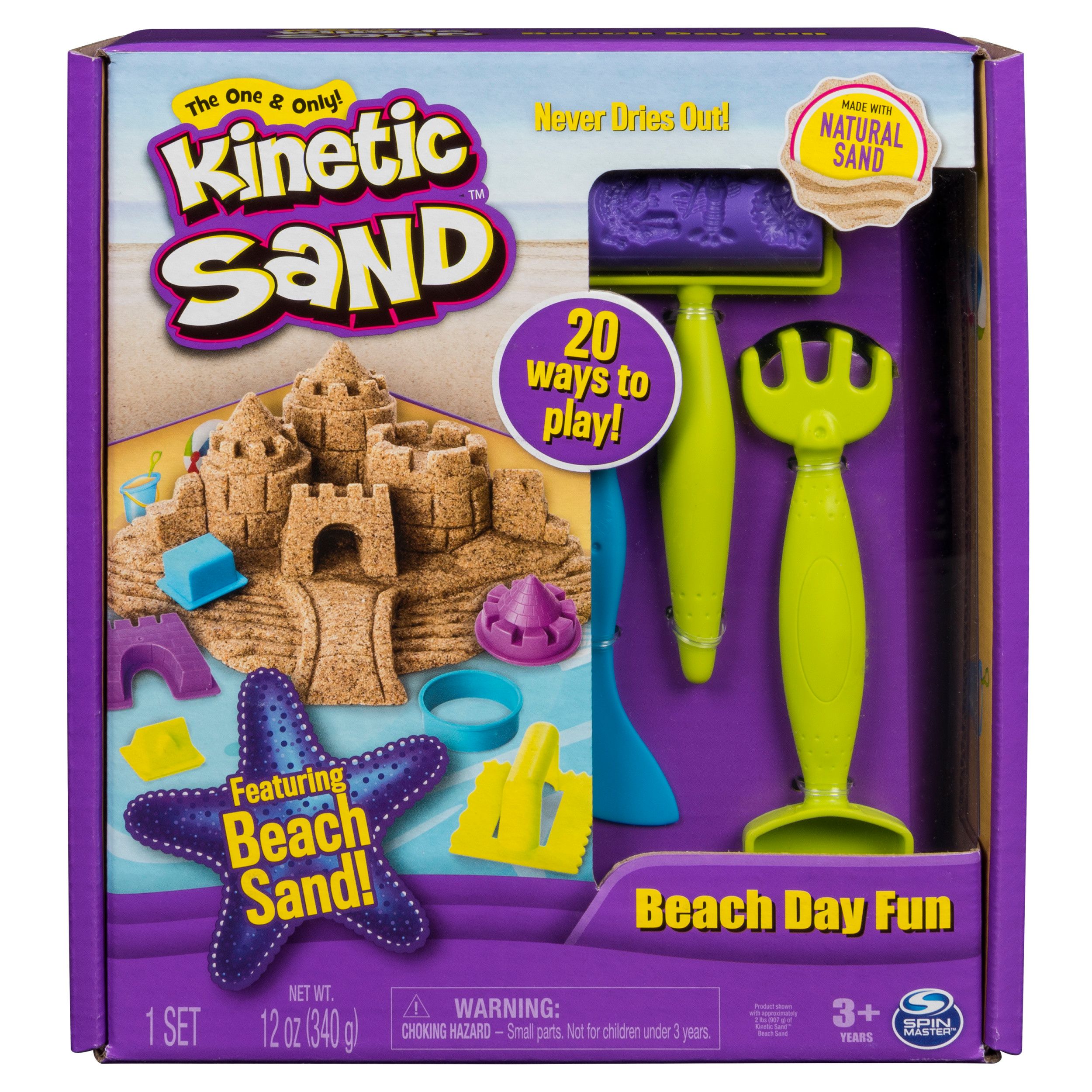 Spin Master Kinetic Sand - Stranddagplezier-speelset - Sensorisch speelgoed