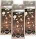 Anna's Collection Draadverlichting lichtsnoer - 3x - 20 led lampjes - warm wit - zilver draad - 100 cm